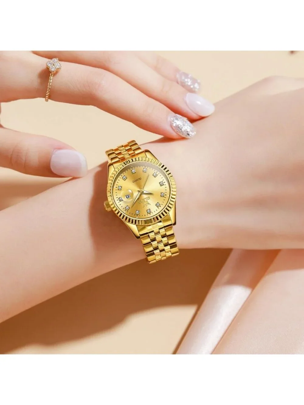 Stylish Women's Stainless Steel Analog Watch | Water Resistant, Luminous, Date